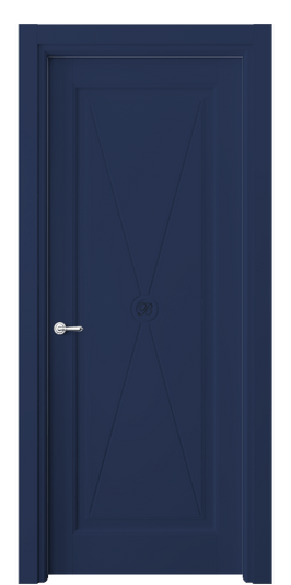 Дверь межкомнатная 6361 Сапфирово-синий RAL 5003. Цвет RAL. Материал Массив бука эмаль. Коллекция Toscana Litera. Картинка.