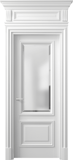 Дверь межкомнатная 7302 ББЛ САТ-Ф. Цвет Бук белоснежный. Материал Массив бука эмаль. Коллекция Antique. Картинка.