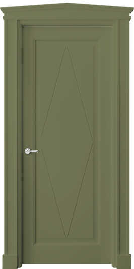 Дверь межкомнатная 6341 Тростниково-зелёный RAL 6013. Цвет RAL. Материал Массив бука эмаль. Коллекция Toscana Rombo. Картинка.