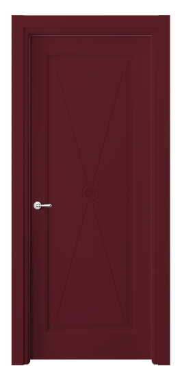 Дверь межкомнатная 6361 Винно-красный RAL 3005. Цвет RAL. Материал Массив бука эмаль. Коллекция Toscana Litera. Картинка.