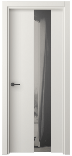 Дверь межкомнатная 4226 СТБЛ ДВ ЗЕР СЕР. Цвет Софт-тач белоснежный. Материал Полипропилен. Коллекция Freedom. Картинка.