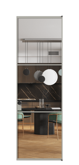 Межкомнатная дверь АЛПЛ040.03 Crystalvision АНСР. Цвет Алюминий нейтральный серый. Материал Алюминий в эмали. Коллекция Formato. Фото. Дверь межкомнатная АЛПЛ040.03 Crystalvision АНСР. Цвет Алюминий нейтральный серый. Материал Алюминий в эмали. Коллекция Formato. Картинка.