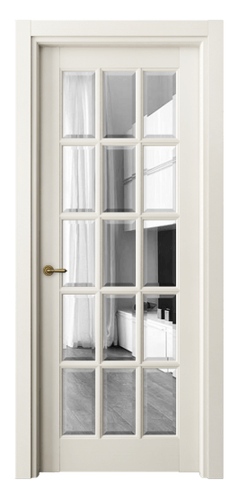 Дверь межкомнатная 6311 БВЦ Зеркало с фацетом. Цвет Бук венециана. Материал Массив бука с патиной. Коллекция Toscana Grigliato. Картинка.