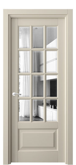 Дверь межкомнатная 0728 ББСР ЗЕР-Ф. Цвет Бук бежево-серый. Материал Массив бука эмаль. Коллекция Lignum. Картинка.