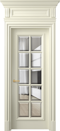 Дверь межкомнатная 7310 БМБ ПРОЗ Ф. Цвет Бук молочно-белый. Материал Массив бука эмаль. Коллекция Antique. Картинка.