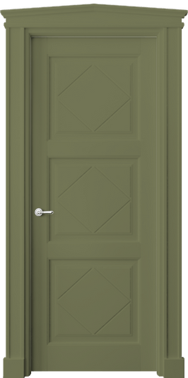 Дверь межкомнатная 6349 Тростниково-зелёный RAL 6013. Цвет RAL. Материал Массив бука эмаль. Коллекция Toscana Rombo. Картинка.