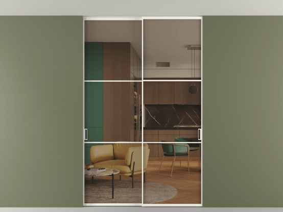 Алюминевая перегородка vn2_03 Алюминий пудровый белый Бронза прозрачное. Цвет Алюминий пудровый белый. Материал Алюминий в эмали. Коллекция Перегородка Формато внутри проёма скрытое крепление в потолок 2 створки. Фото. Алюминевая перегородка vn2_03 Алюминий пудровый белый Бронза прозрачное. Цвет Алюминий пудровый белый. Материал Алюминий в эмали. Коллекция Перегородка Формато внутри проёма скрытое крепление в потолок 2 створки. Картинка.