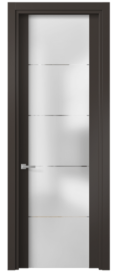 Дверь межкомнатная 4114 МАН ГРА. Цвет Матовый антрацит. Материал Гладкая эмаль. Коллекция Planum. Картинка.