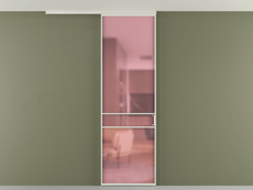 Перегородка Формато вдоль стены на потолок 1 створка