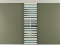 Перегородка Formato вдоль стены на потолок одностворчатая