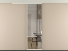 Перегородка Mosaic вдоль стены на потолок одностворчатая