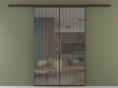 Перегородка Формато вдоль стены 2 створки