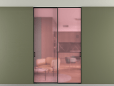 Перегородка Formato внутри проёма двустворчатая со скрытым креплением в потолок