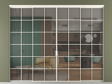 Перегородка Формато внутри проёма 4 створки