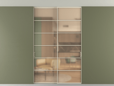 Перегородка Формато внутри проёма скрытое крепление в потолок 2 створки