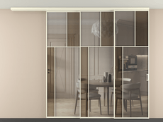 Перегородка Mosaic вдоль стены телескопик синхро 3