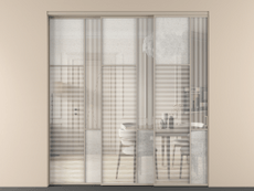 Перегородка Mosaic внутри проёма телескопик синхро 2