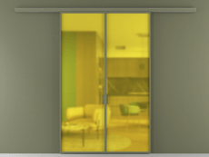 Перегородка Formato вдоль стены 2 створки