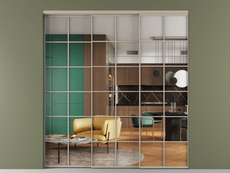 Перегородка Формато внутри проёма 3 створки с синхронным механизмом