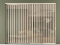 Перегородка Формато внутри проёма 4 створки с синхронным механизмом