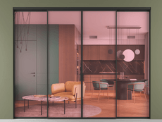 Перегородка Formato внутри проёма четырёхстворчатая