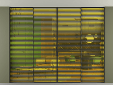 Перегородка Формато внутри проёма скрытое крепление в потолок 4 створки