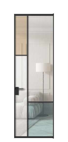 Межкомнатная дверь АЛПЛ041.13 ЧРН 4 стекла. Цвет Алюминий Черный. Материал Алюминий. Коллекция Mosaic. Фото. Дверь межкомнатная АЛПЛ041.13 ЧРН 4 стекла. Цвет Алюминий Черный. Материал Алюминий. Коллекция Mosaic. Картинка.