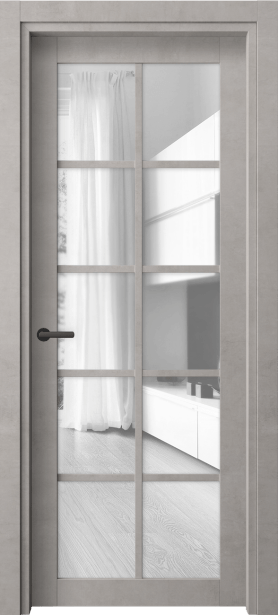 Дверь межкомнатная 2106 ЛСЕ ПРОЗ. Цвет Леон серебро. Материал Teknofoil Ламинатин. Коллекция Neo. Картинка.