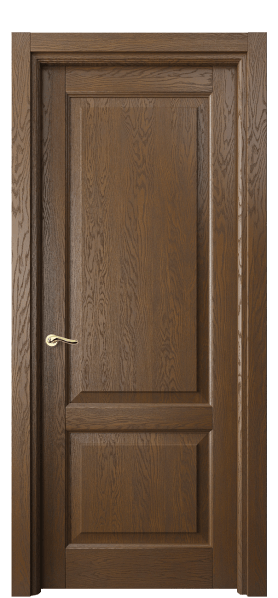 Дверь межкомнатная 0741 ДКР.Б. Цвет Дуб королевский брашированный. Материал Массив дуба брашированный. Коллекция Лигнум. Картинка.