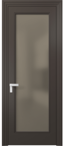 Дверь межкомнатная 8300 МАН Бронза сатин. Цвет Матовый антрацит. Материал Гладкая эмаль. Коллекция Рокка. Картинка.