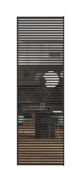 Дверь межкомнатная АЛПЛ040.06 Crystalvision ЧЕР. Цвет Алюминий Черный. Материал Алюминий. Коллекция Формато. Картинка.