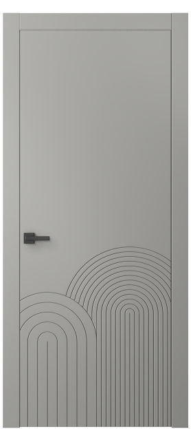Дверь межкомнатная 8059 МНСР. Цвет Матовый нейтральный серый. Материал Гладкая эмаль. Коллекция Линия. Картинка.