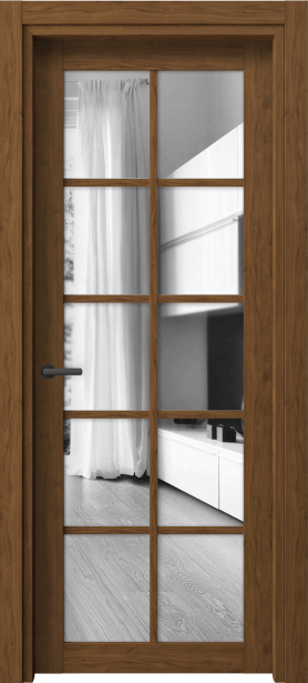 Дверь межкомнатная 2106 ЛОР ДВ ЗЕР. Цвет Лесной орех. Материал Ламинатин. Коллекция Нео. Картинка.