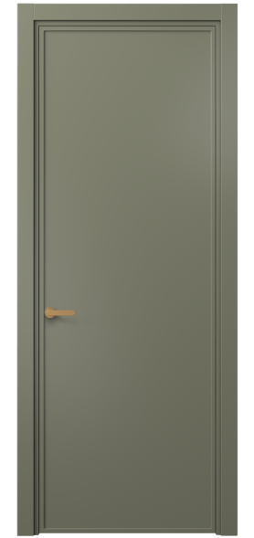 Дверь межкомнатная 8601 МОТ . Цвет Матовый оливковый тёмный. Материал Гладкая эмаль. Коллекция Фрэйм. Картинка.