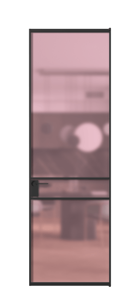 Дверь межкомнатная АЛПЛ040.02 САТ РОЗ ЧЕР. Цвет Алюминий Черный. Материал Алюминий. Коллекция Формато. Картинка.